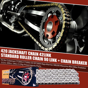 MRELC installed 420 chain on CT200U jackshaft illustrating proper fit and reliability