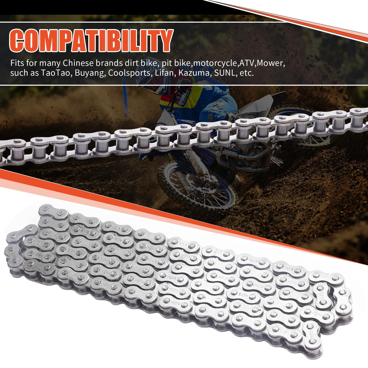 MRELC chain length and scale comparison showing 110 links for flexible sizing and fit