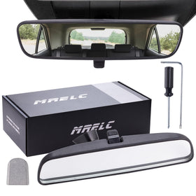 MRELC front view of mirror showing wide glass and improved visibility