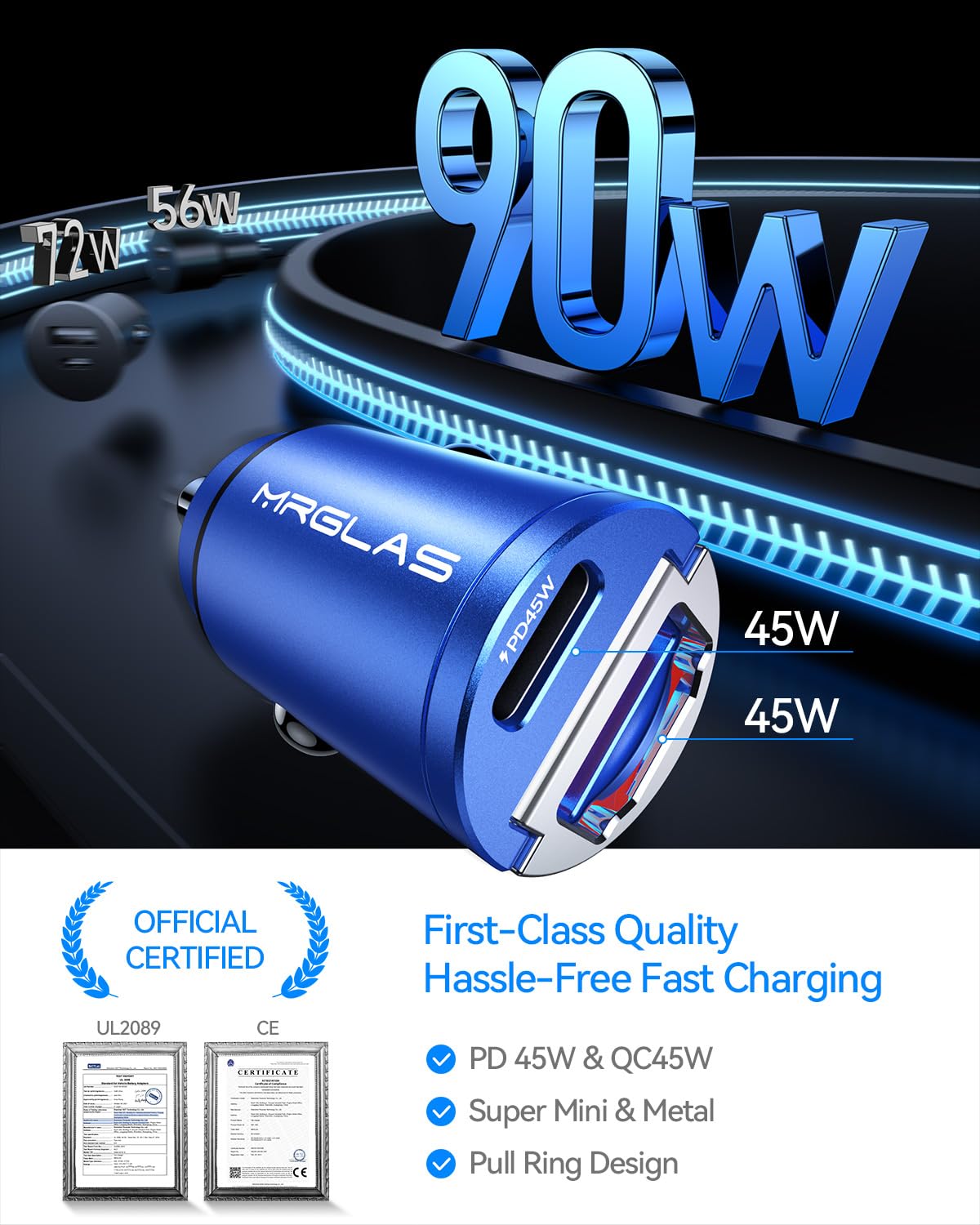 MRGLAS metal finish close-up highlighting heat dissipation and durability benefit