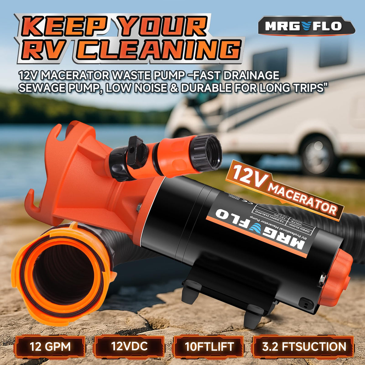 MRGVFLO cutter close-up displaying dual stainless blades for fewer clogs