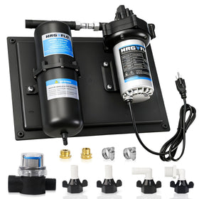 MRGVFLO pump front view showing compact assembly and mounting benefit