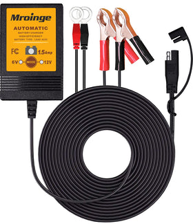Mroinge front view showing compact charger design and clear labeling, easy storage benefit