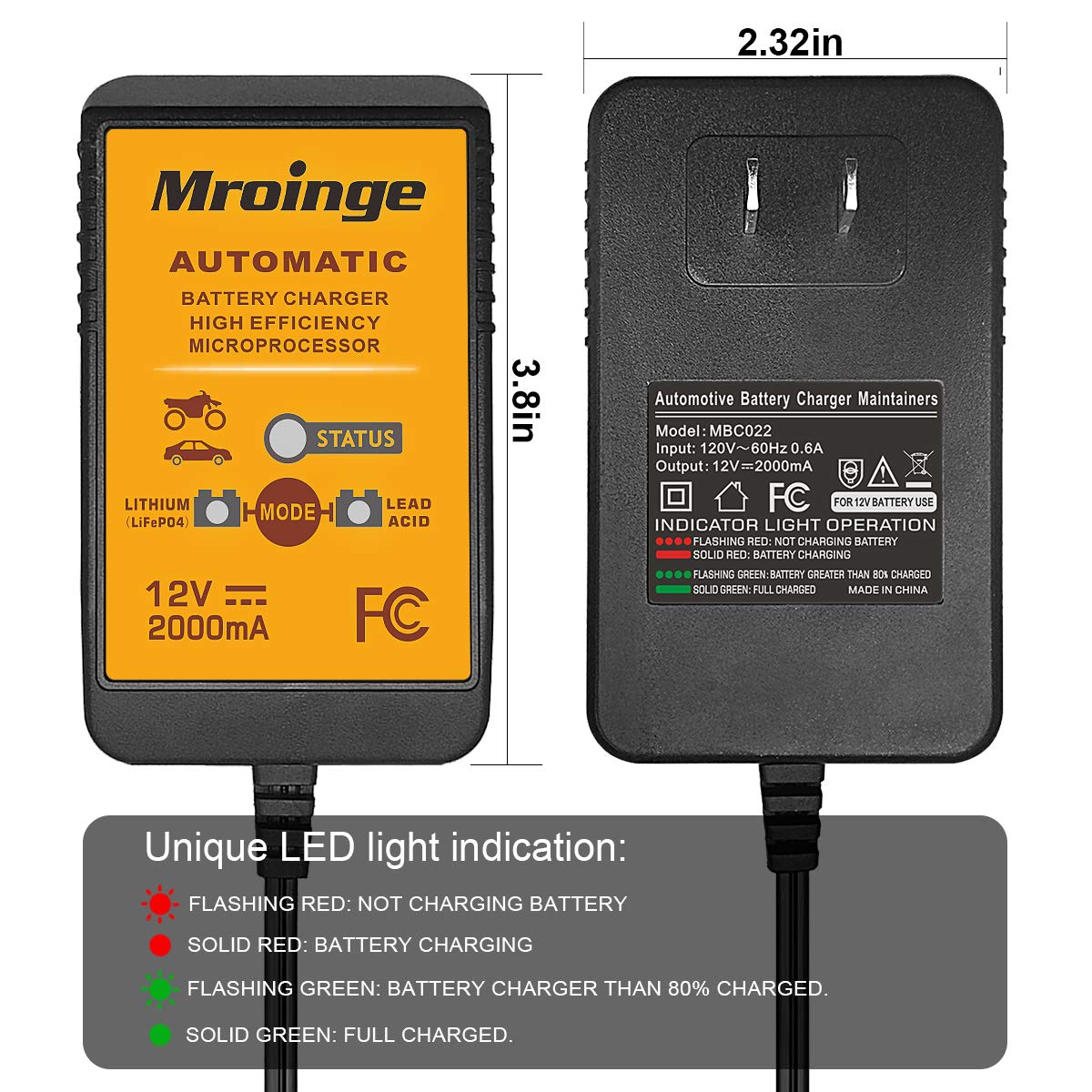 Mroinge output cable with clips and O‑ring terminals for versatile connection