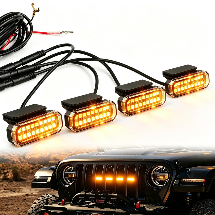 MRRCYUR front view packaged lights showing complete kit for easy install