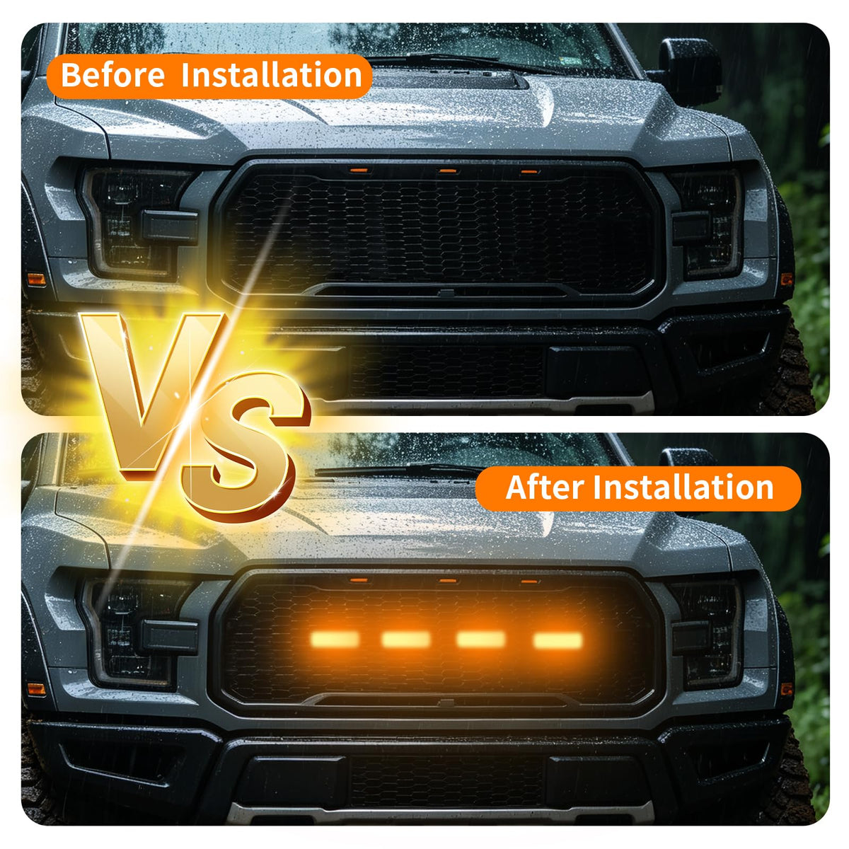 MRRCYUR installed on truck front lifestyle showing improved road presence