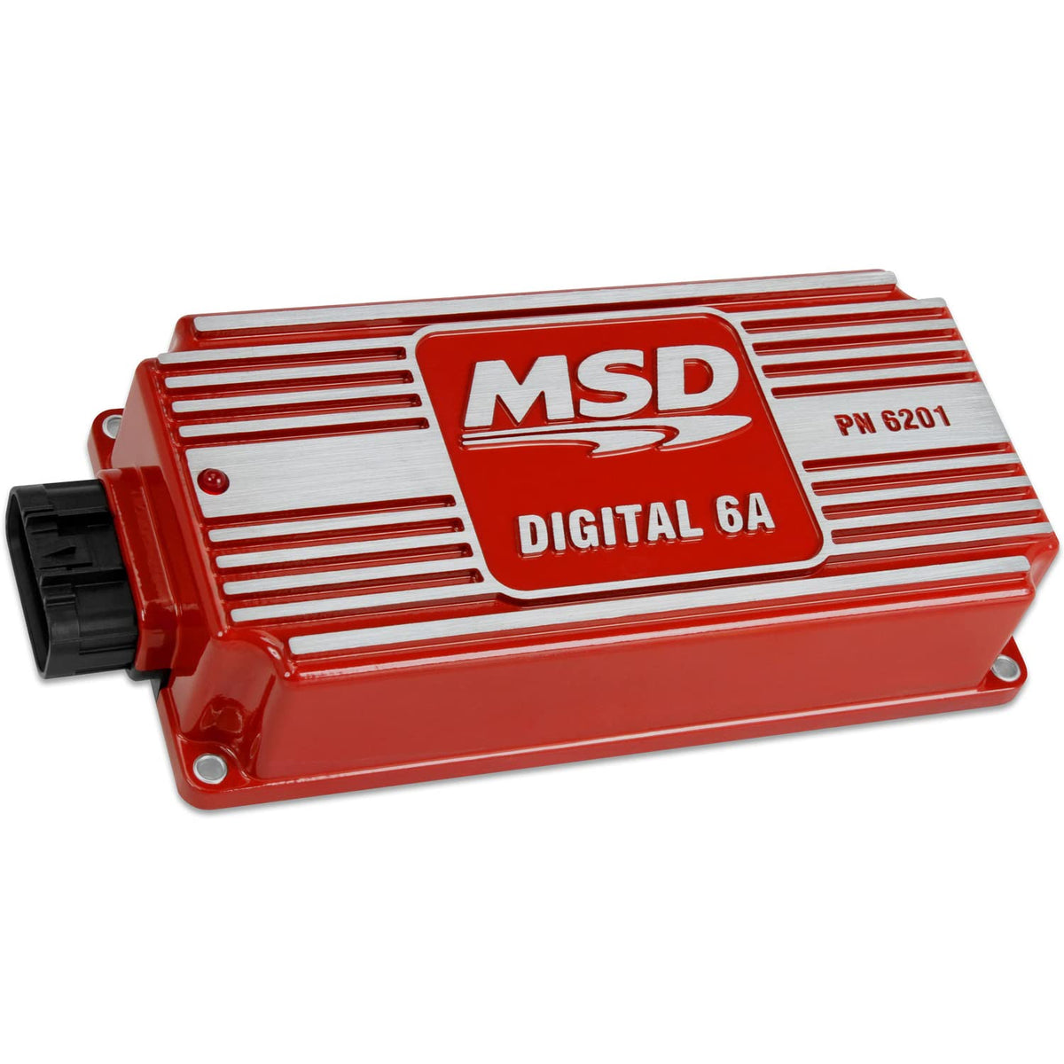MSD 6201 front view showing red module and mounting benefits