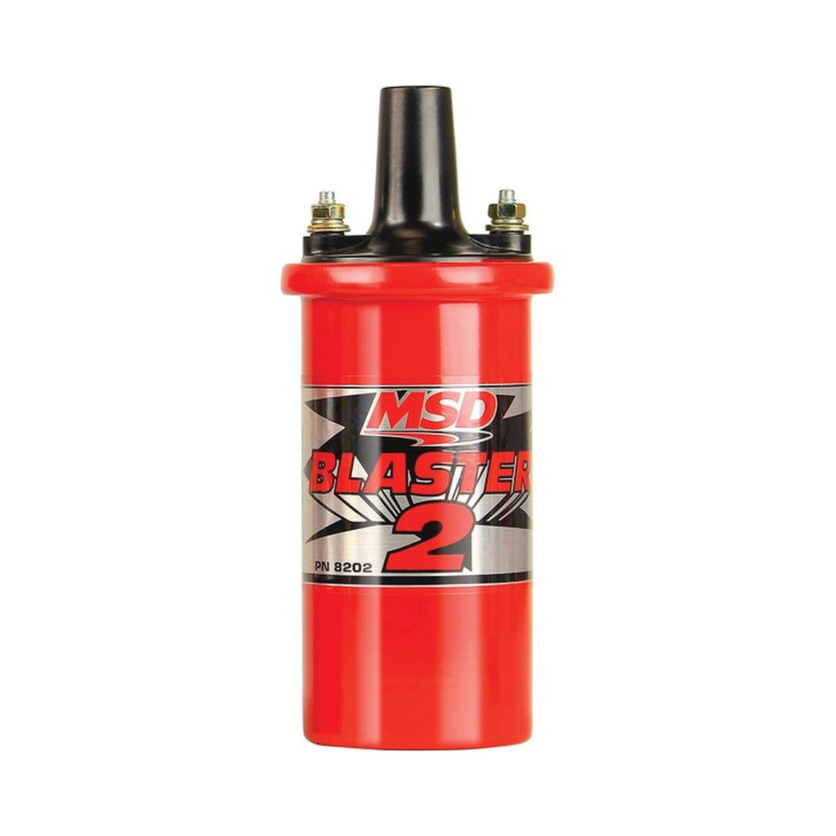 MSD 8202 front view showing red canister for improved spark energy