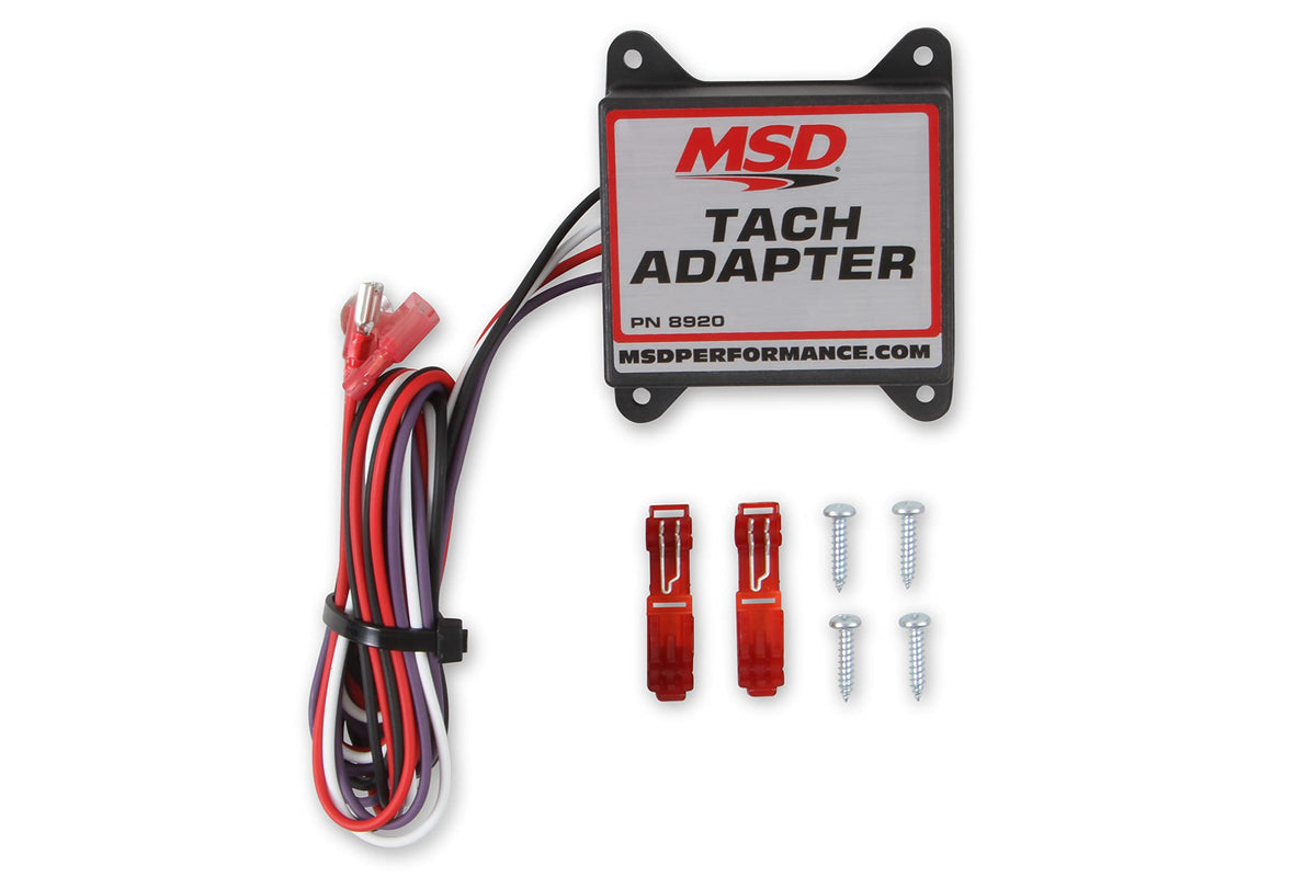 MSD 8920 front view showing compact housing for reliable tach signal