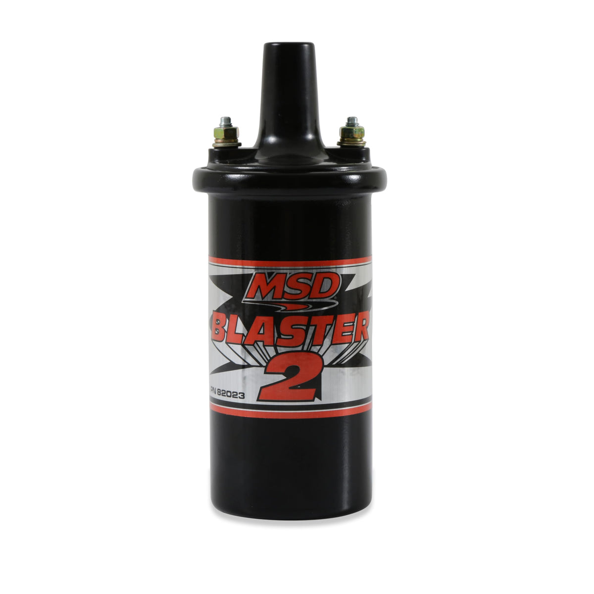 MSD Blaster 2 front view showing black canister and mounting base, durable construction benefit