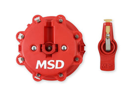 MSD cap and rotor installed in engine bay demonstrating simple swap
