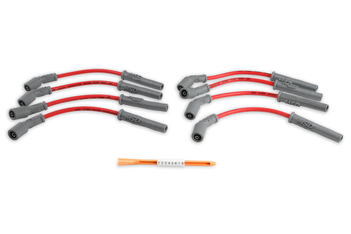 MSD spark plug wire terminal detail highlighting secure connection and reliability