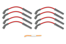 MSD red 8.5mm wires close-up showing durable jacket texture and visibility