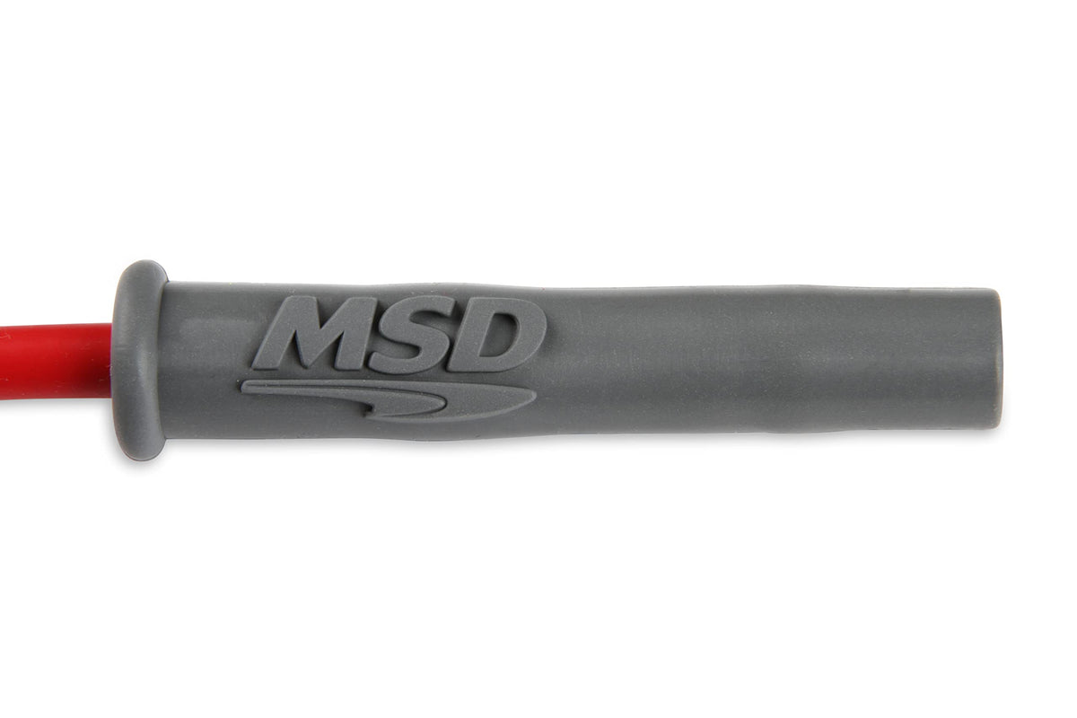 MSD plug wires laid out to show custom precut lengths and exact fitment