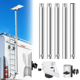 Mskekit showing Starlink Mini mounted front on RV ladder for stable reception