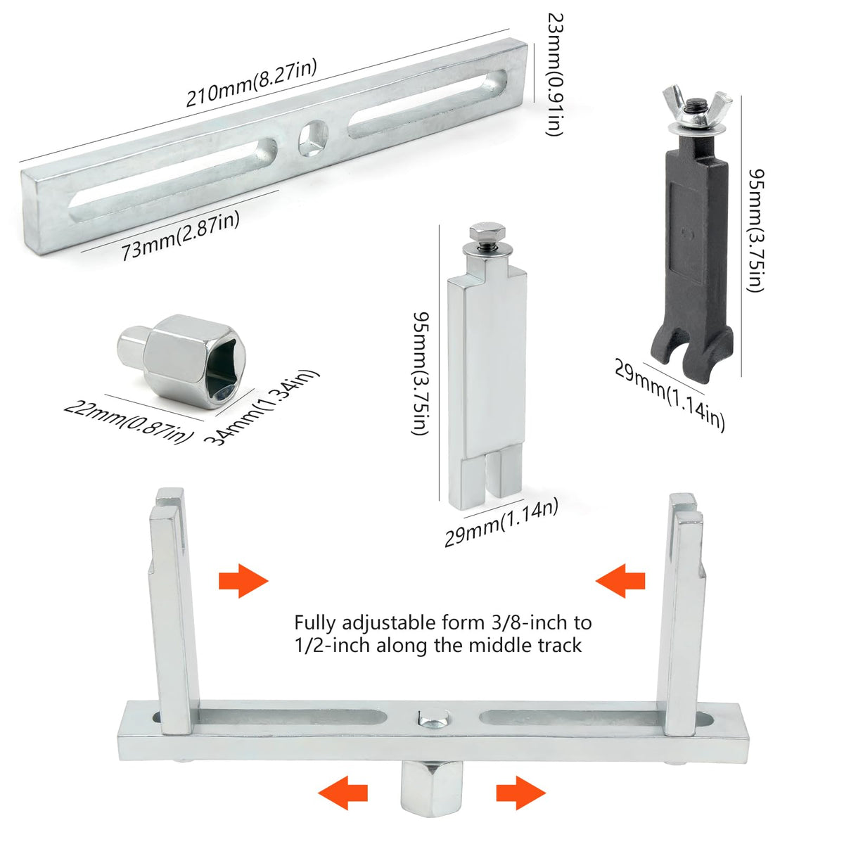 MSLANE wrench and claw tools assembled demonstrating fit and leverage — safer removal
