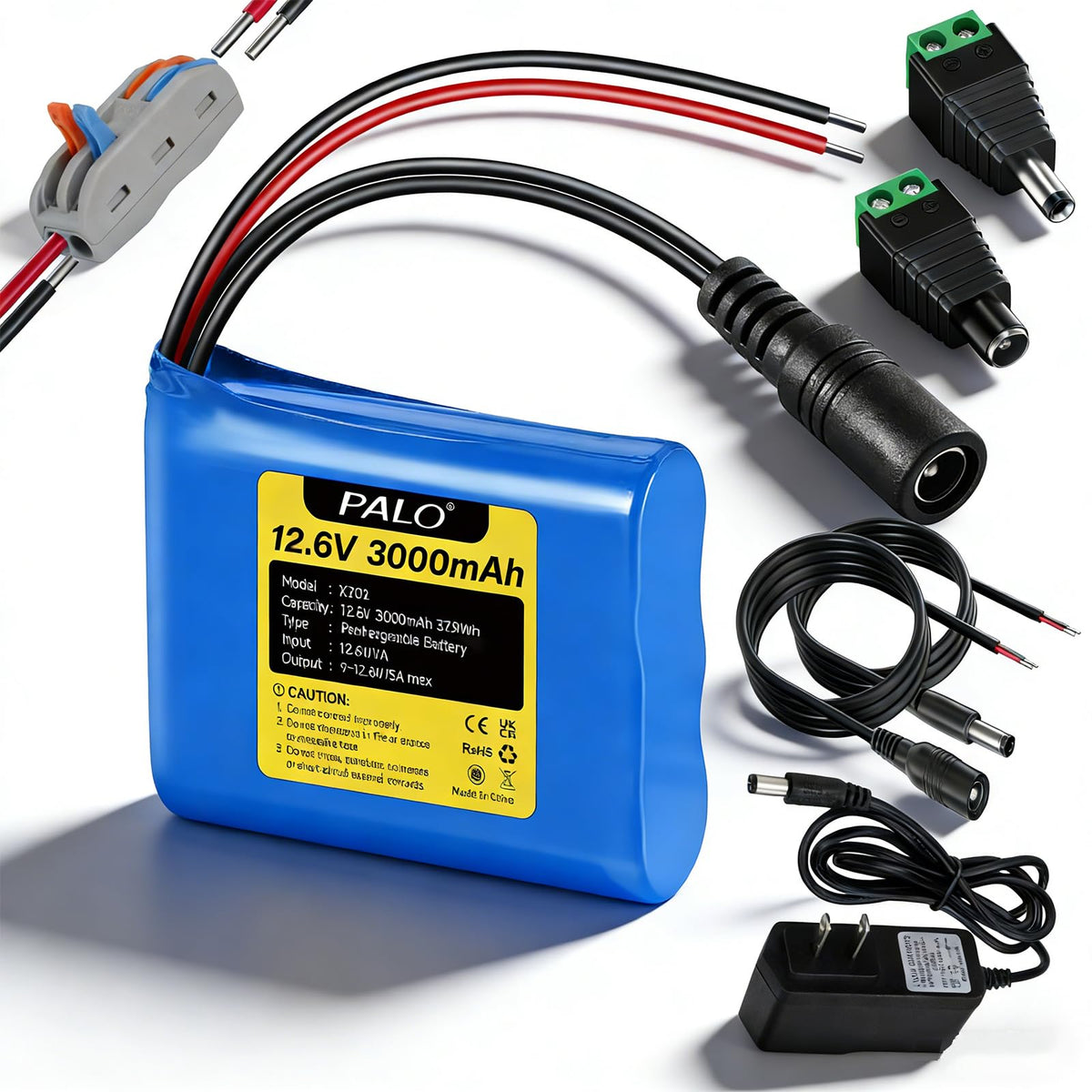 Mspalocell front packaging showing battery kit and included charger for quick identification