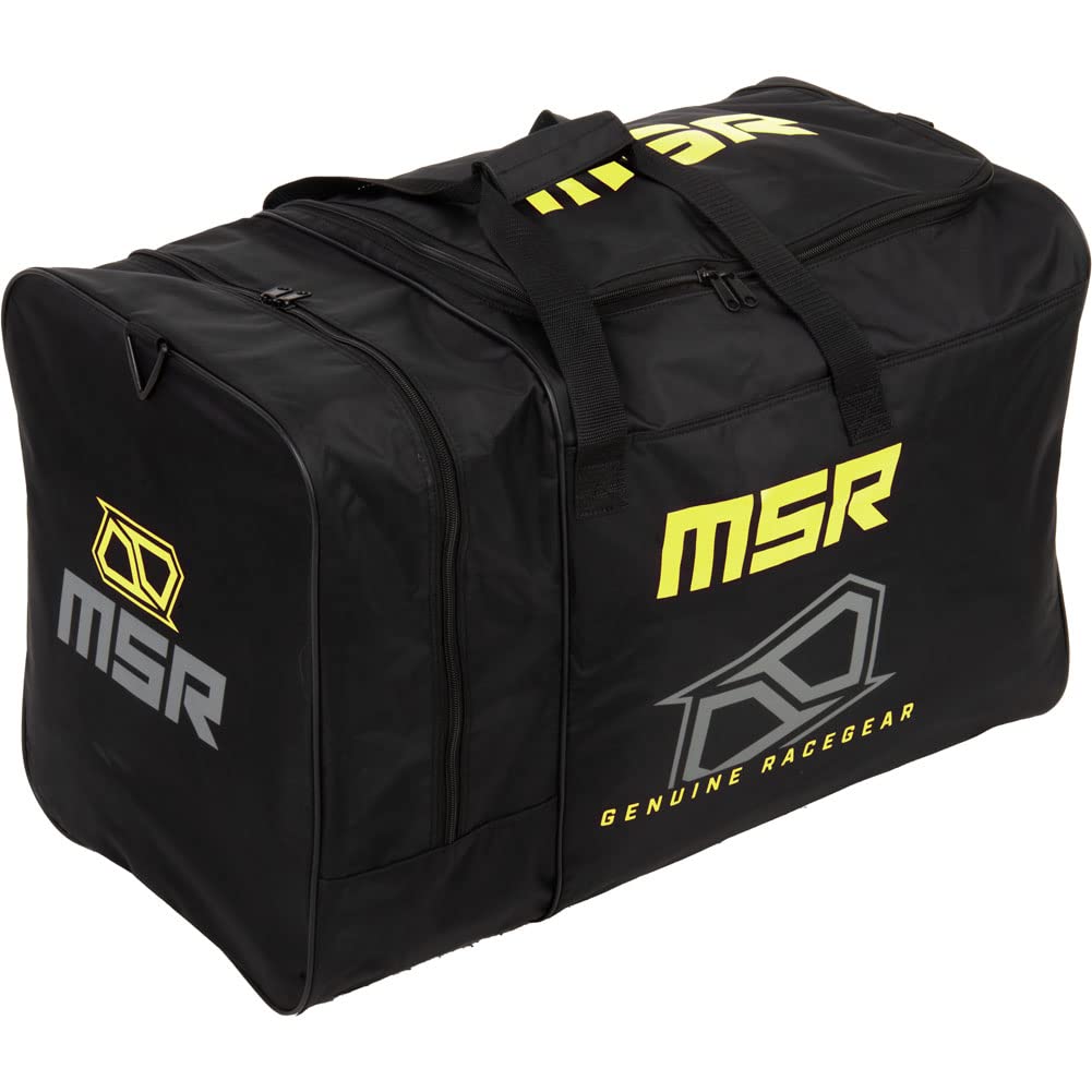 MSR gear bag front view showing Flo Green color and visibility benefit