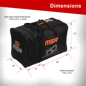 MSR gear bag in truck trunk illustrating convenient transport and access