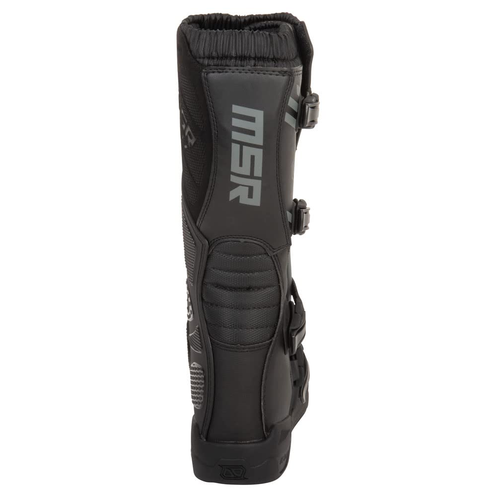 MSR M3X worn by rider on dirt track showing real-world protection and grip