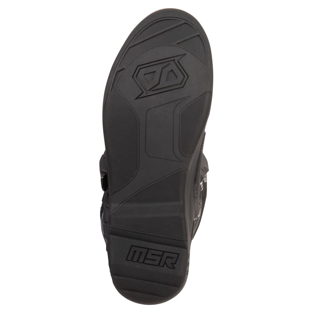 MSR M3X beside common shoe for scale illustrating men's size 9 fit
