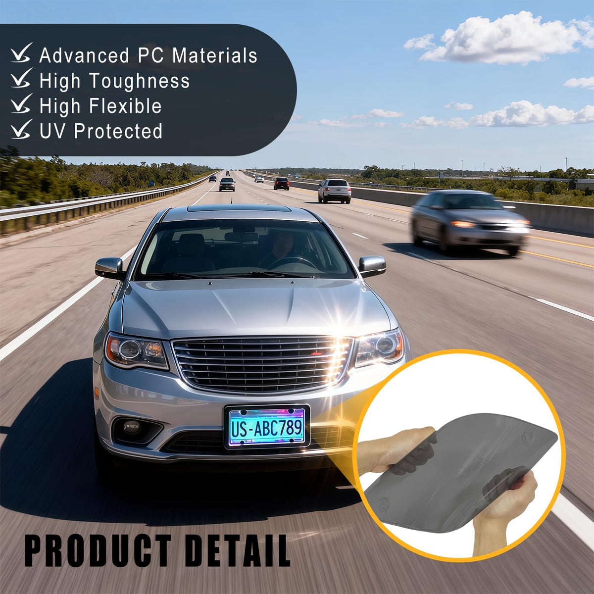 MTABCTY installed on car rear showing full-plate coverage and clear visibility
