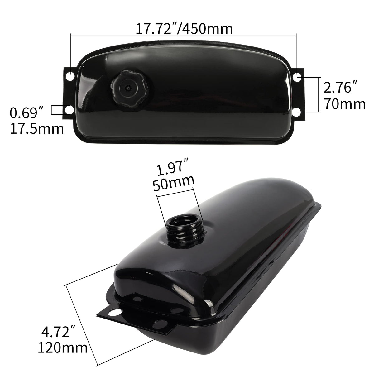 MTATCN top filler cap and vent tube detail for easy refueling