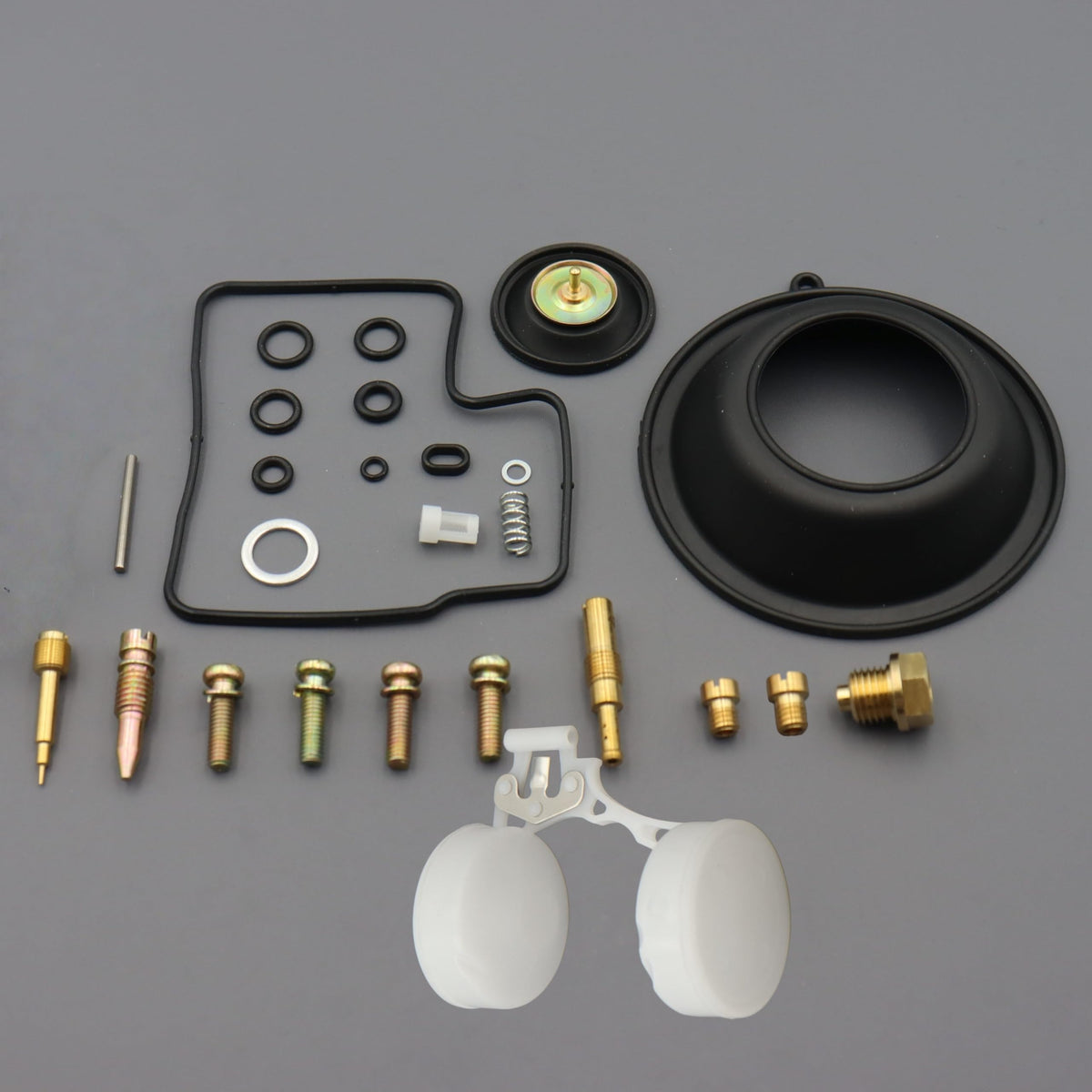 MTCCARB close-up of diaphragms and float valves, highlighting durable replacements for smooth throttle