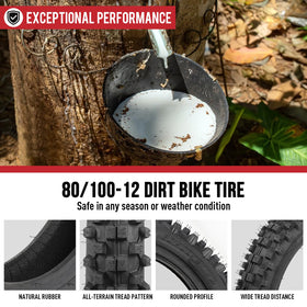 Mtilieosa 3.00-12 inner tube with TR4 valve for reliable air retention and easy inflation