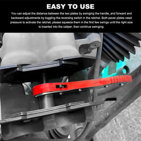 MTRPS tool in use compressing a caliper piston for faster brake maintenance