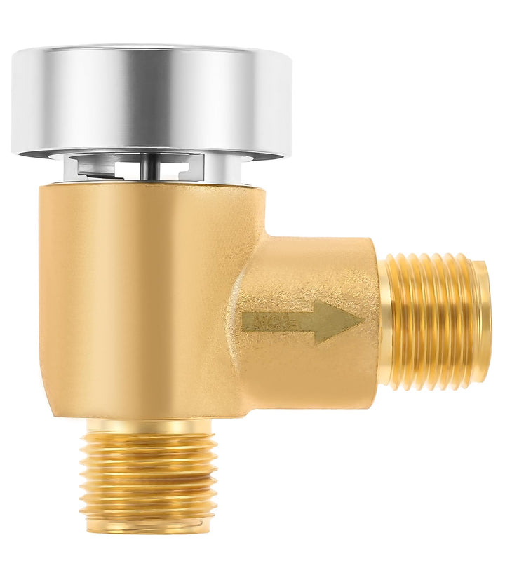 Mtsooning brass valve front view showing compact design and reliable protection