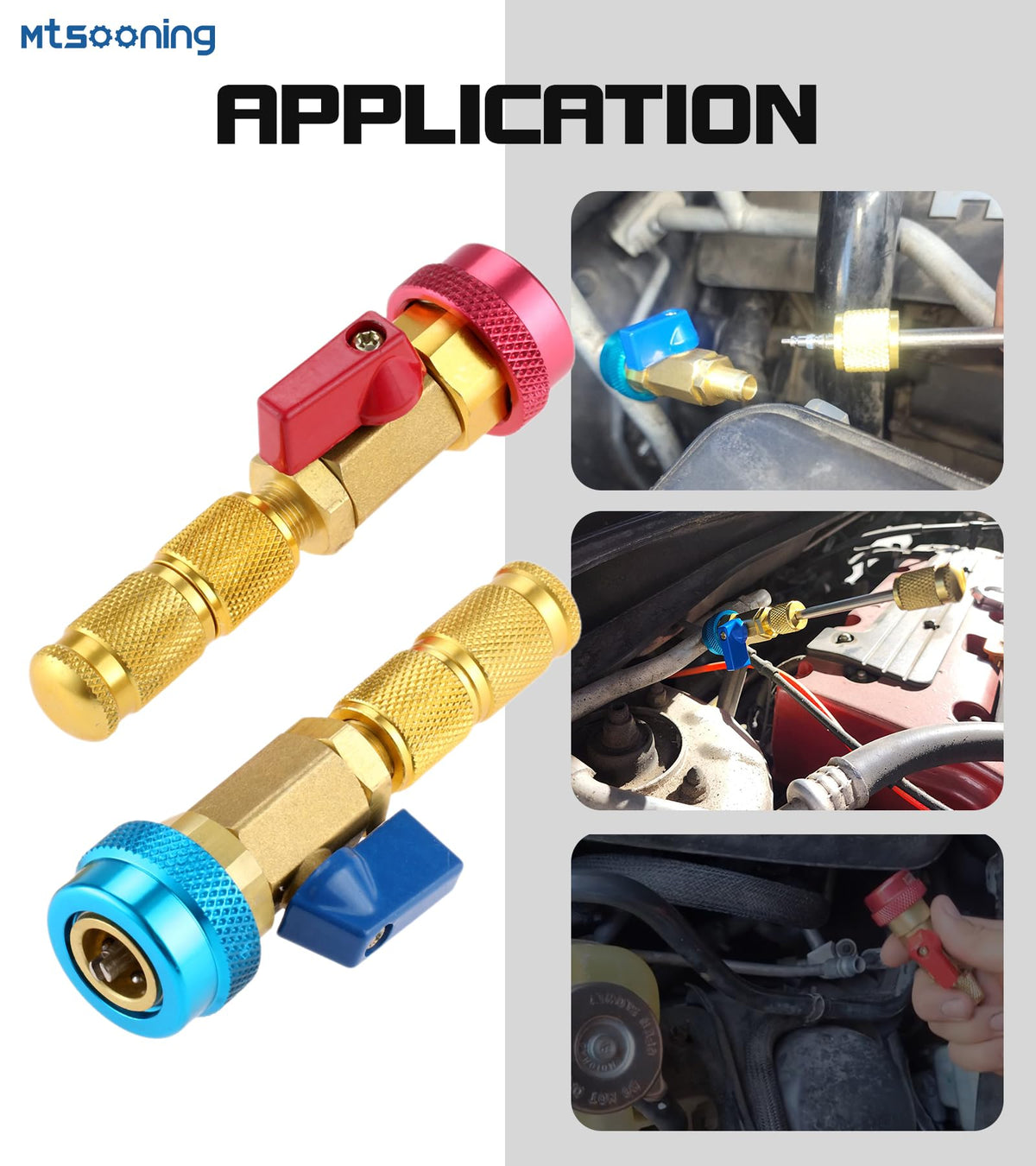 Mtsooning red high-pressure coupler view illustrating leak-reduction benefit