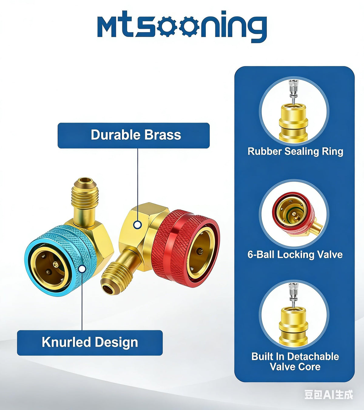 Mtsooning neatly packed kit layout with two high and two low couplers plus adapters and caps