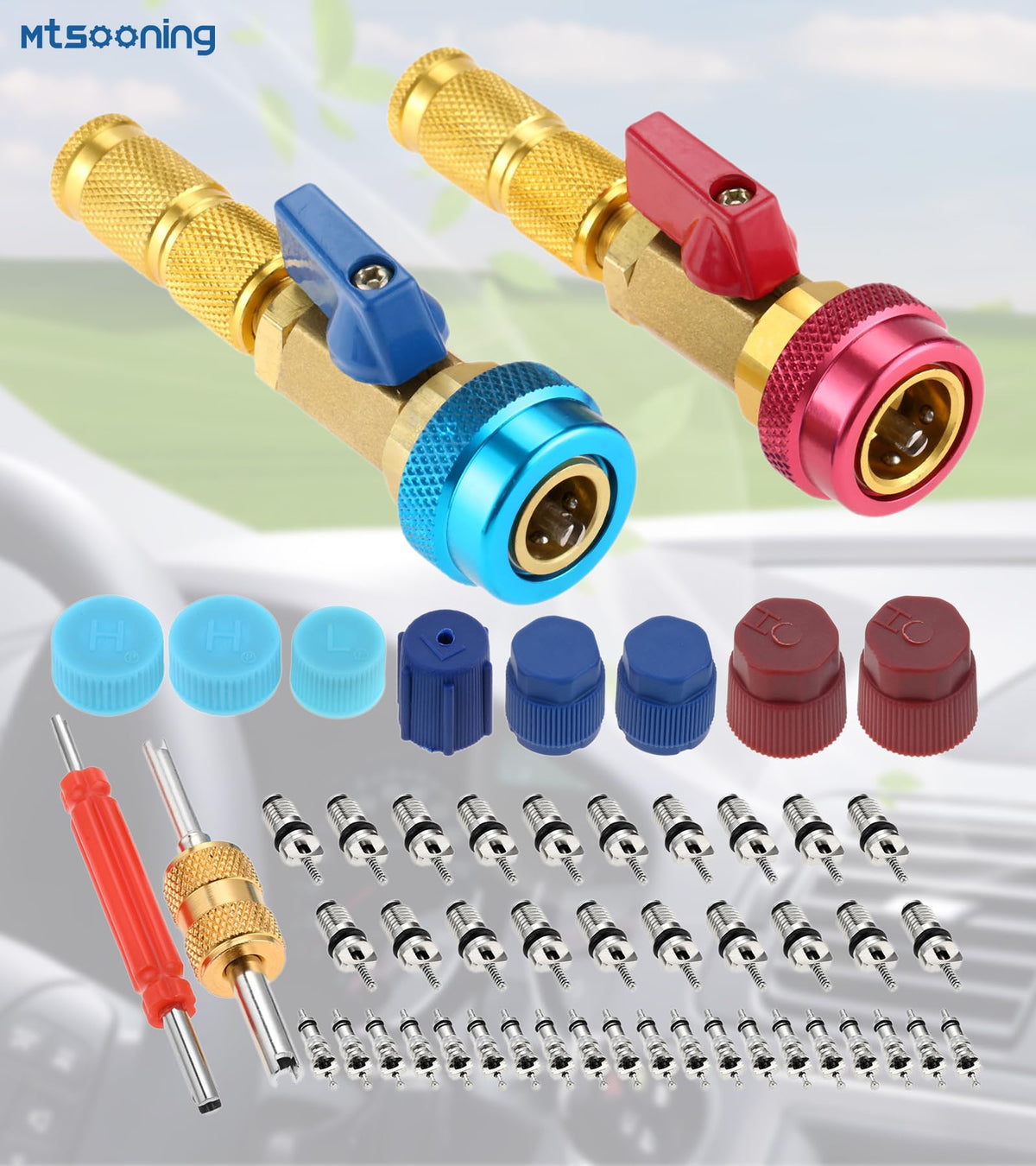 Mtsooning tools next to ruler showing size and portability benefit