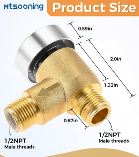 Mtsooning valve next to ruler size comparison for easy fit verification