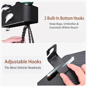 Mu&Ti installed in an SUV interior demonstrating organized rear seating and easy reach