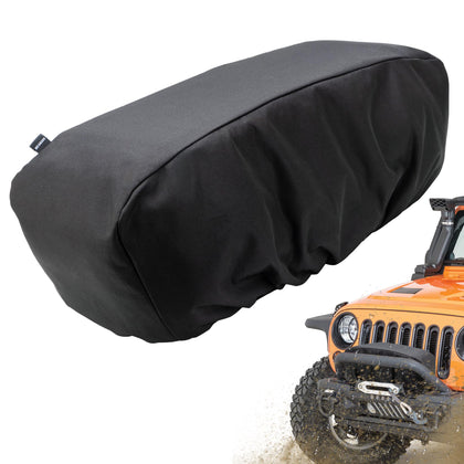MUAKIOY front view of winch cover showing full protection and easy fit