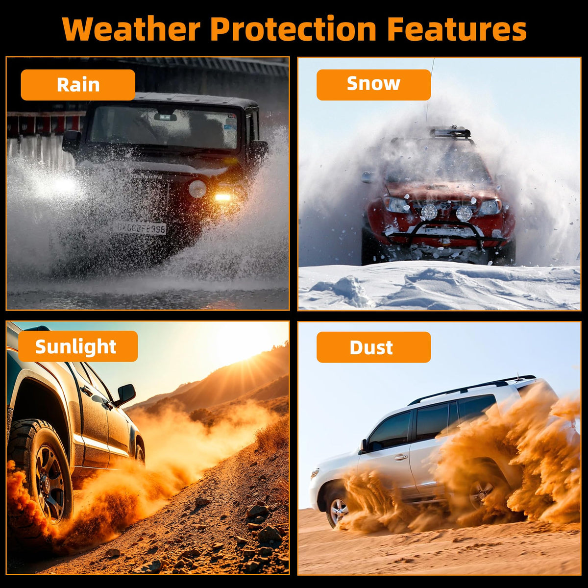 MUAKIOY in snowy outdoor scene demonstrating weatherproof protection