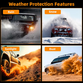 MUAKIOY in snowy outdoor scene demonstrating weatherproof protection