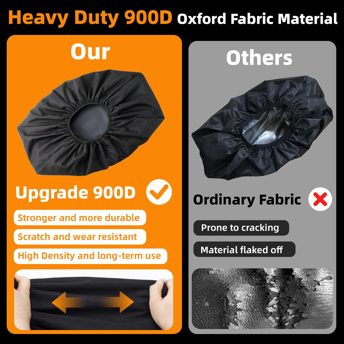 MUAKIOY reinforced seam label highlighting tear resistance and longevity