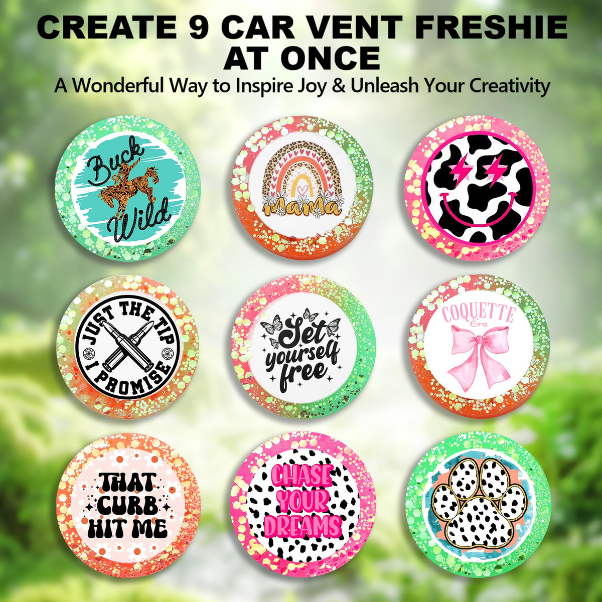 MUBYOK cardstock designs and glitter supplies for custom decoration