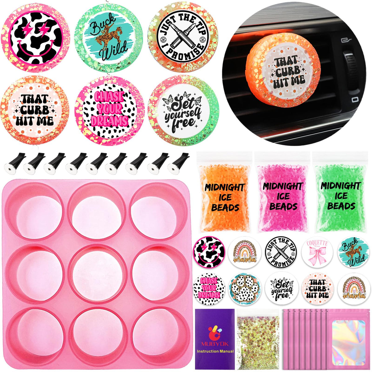 MUBYOK front packaging showing full DIY freshie kit and benefits