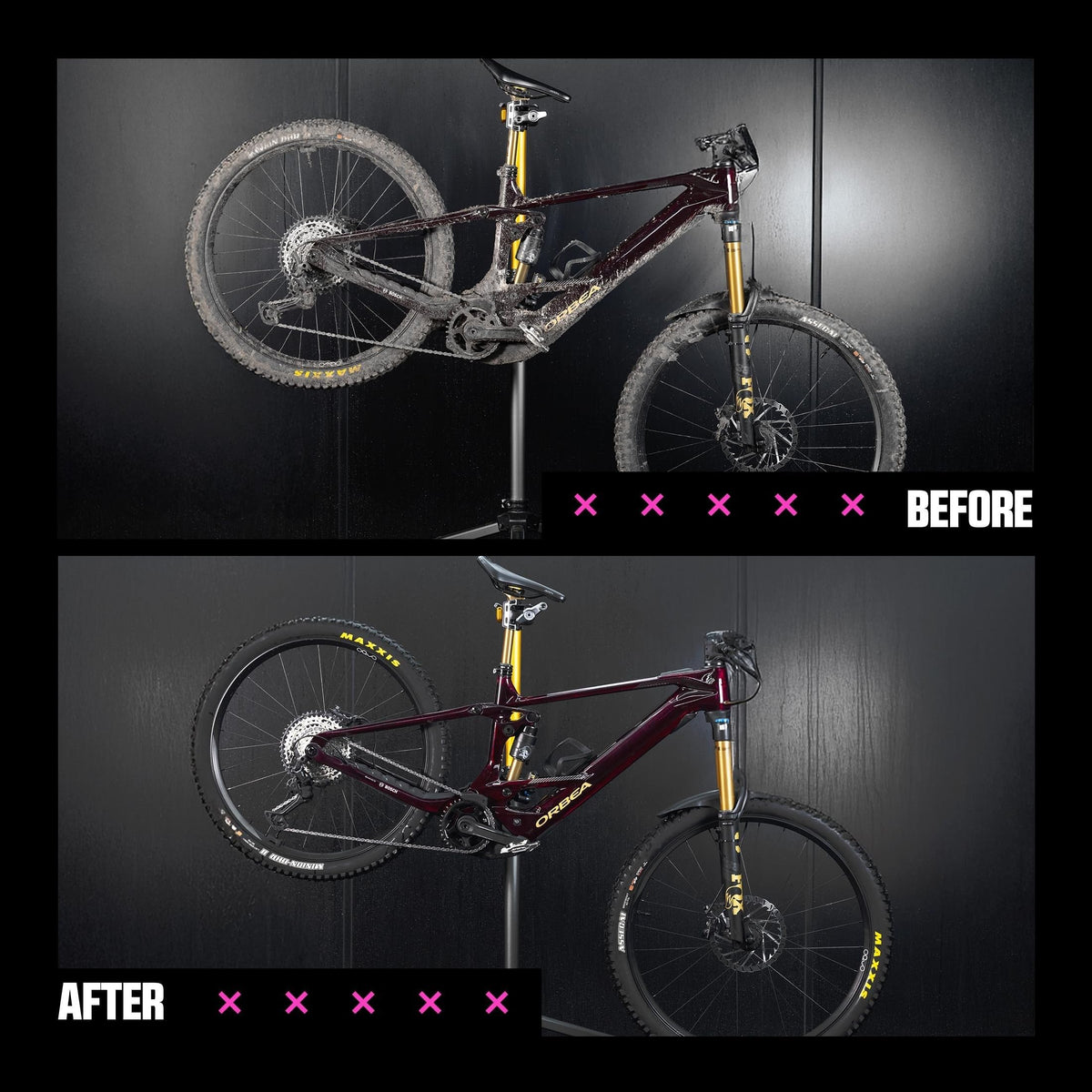 Muc-Off diluted mix in spray bottle ready to use for convenient cleaning