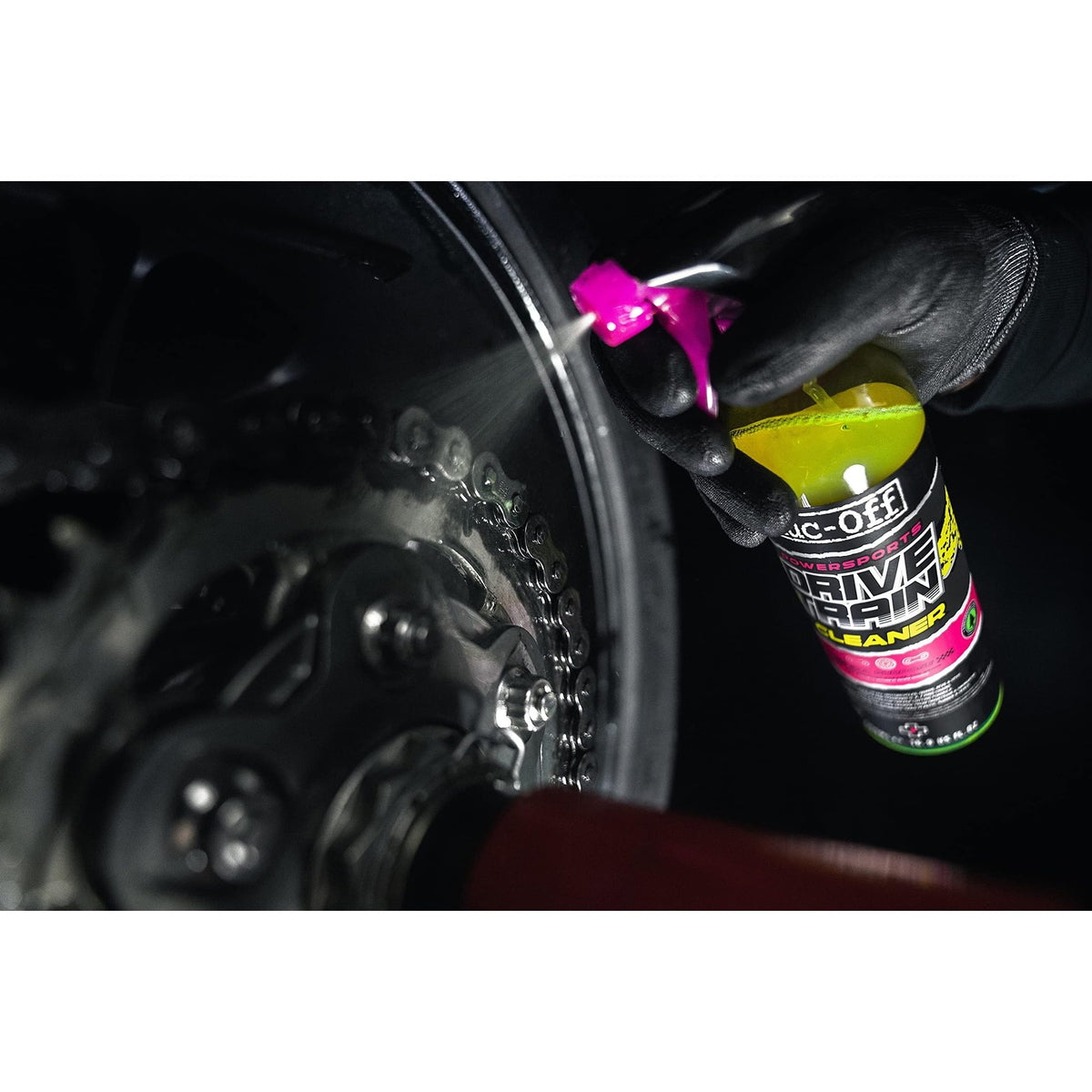 Muc-Off in a maintenance bucket during ride prep for quick upkeep