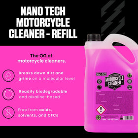 Muc-Off close-up of pink liquid texture demonstrating cleaning power