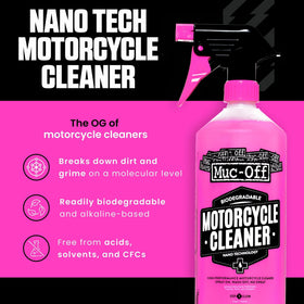Muc-Off spray nozzle close-up demonstrating easy application and control