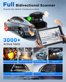 MUCAR active test activating windshield wipers to verify actuator function quickly