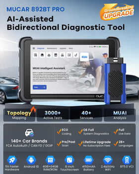 MUCAR 892BT PRO topology map screen displaying modules for faster system diagnosis