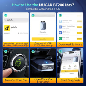 mucar device next to a smartphone for scale showing compact form factor and portability