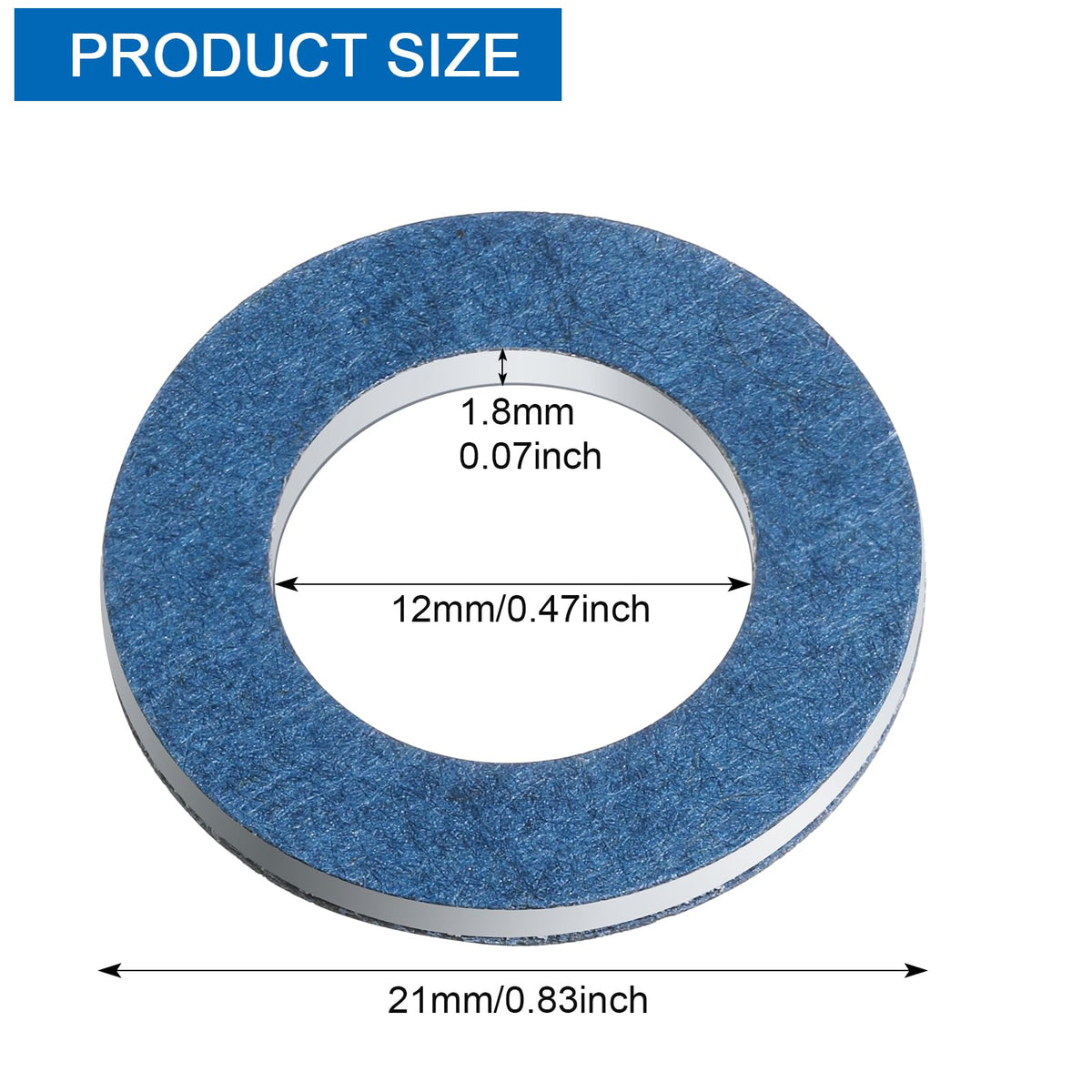Mudder close-up washer profile showing dimensions and accurate crush fit benefit